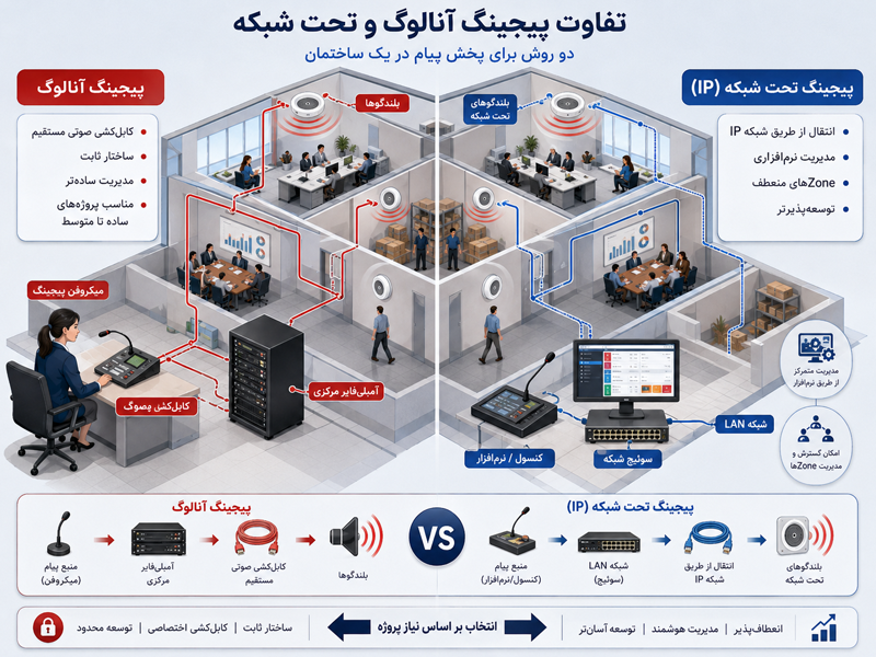 تفاوت پیجینگ آنالوگ و تحت شبکه